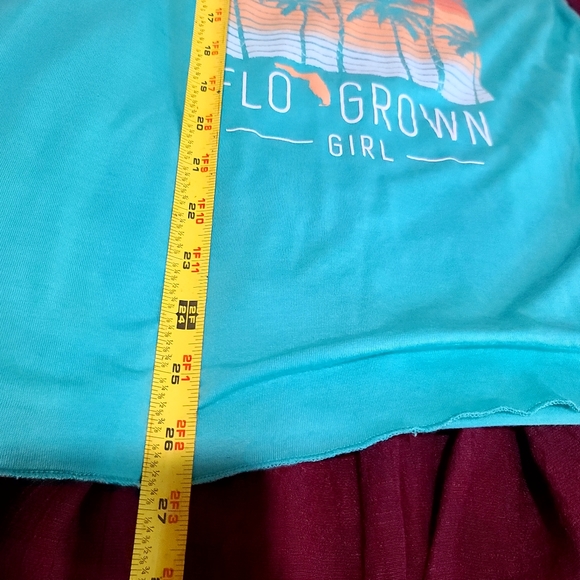 FloGrown Girl Aqua Racerback Tank Top Size Medium - Picture 15 of 15